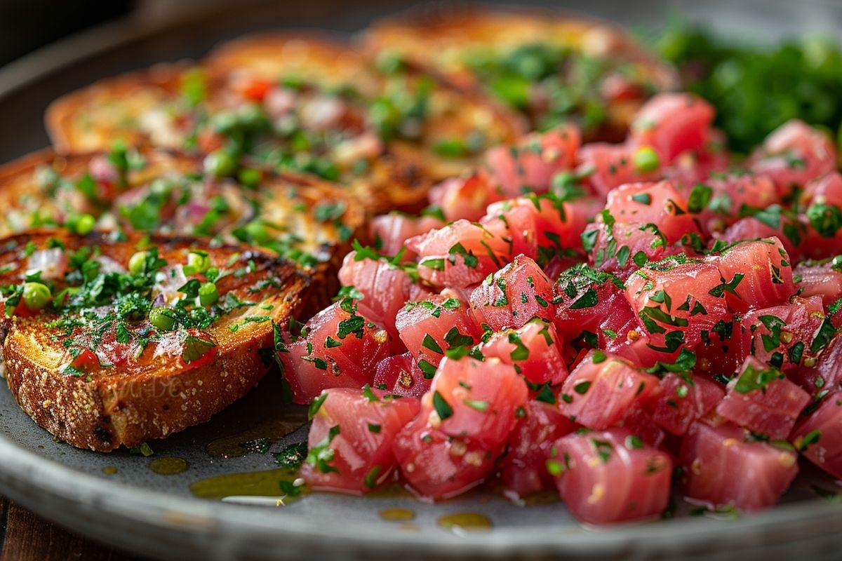 Une recette simple et impressionnante pour vos dîners : tartare de thon à l'aïoli à moins de 3€ par invité